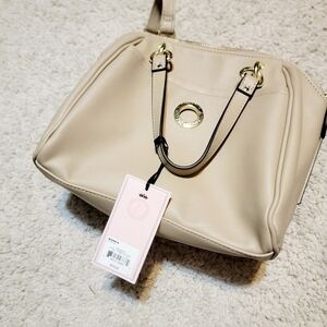 NWT Juicy Couture shoulder bag Tan w handles medium faux leather classic bag